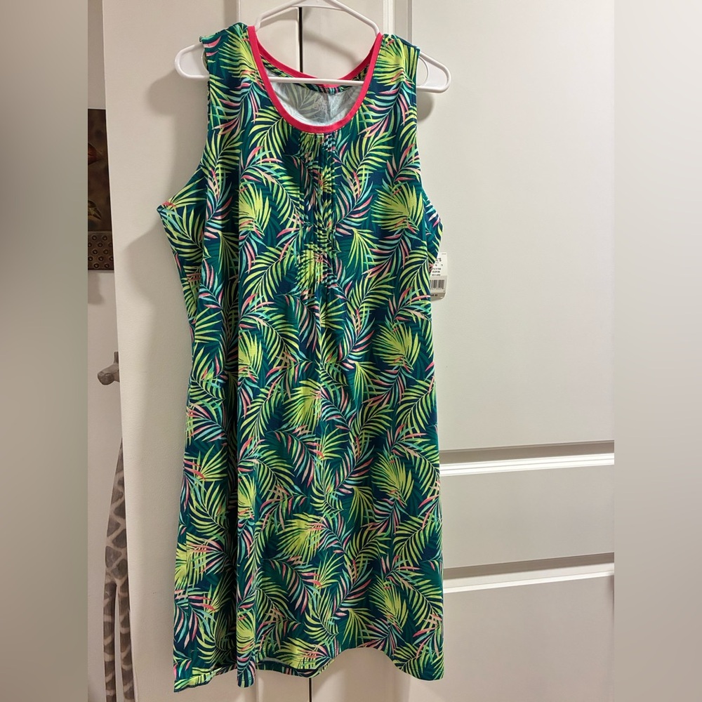 Lands' End Multicolor Tropical Print Dress
Size xl
PTP 23
L 39